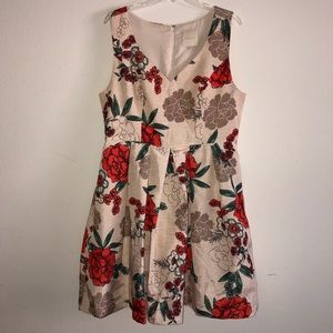 SALE ModCloth Neutral Floral Dress